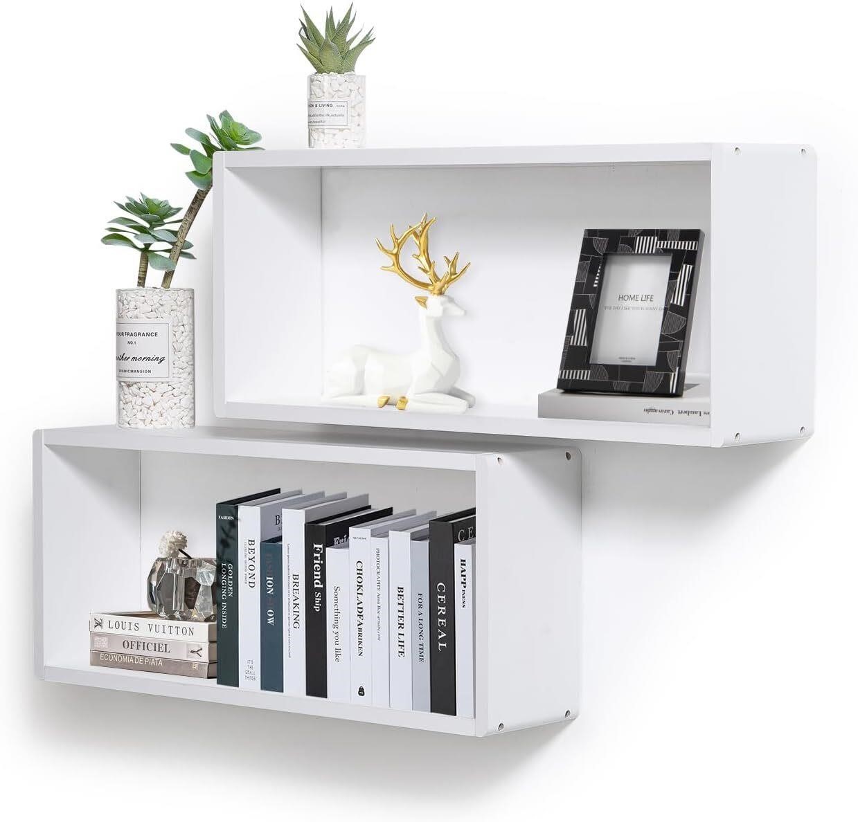 Floating Nightstand 24 Inch Set of 2 White