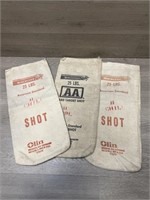 (3) Canvas Winchester Shot Bags