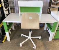 Child's Desk & Chair on Casters