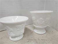 Milkglass Items with Grapes & Leaves
