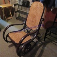 WOOD ROCKING CHAIR- CANEE SEAT/BACK