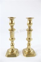 Solid Brass Column Candle Holders