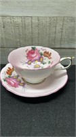 Paragon Double Warranted Pink Floral Cup & Saucer