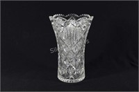 American Brilliant Period Cut Glass Vase 11.75”
