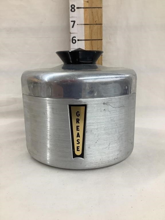 Retro Kromex Chrome “Grease” Canister, 5”T,