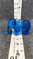 blue glass elephant