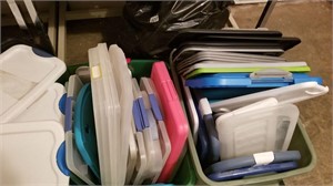 Lids for plastic totes - lids only for bins LOT