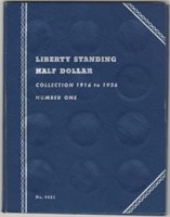 10 Walking Liberty Half Dollars in Whitman Folder