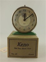 Vintage Keno model 67 one day alarm clock in