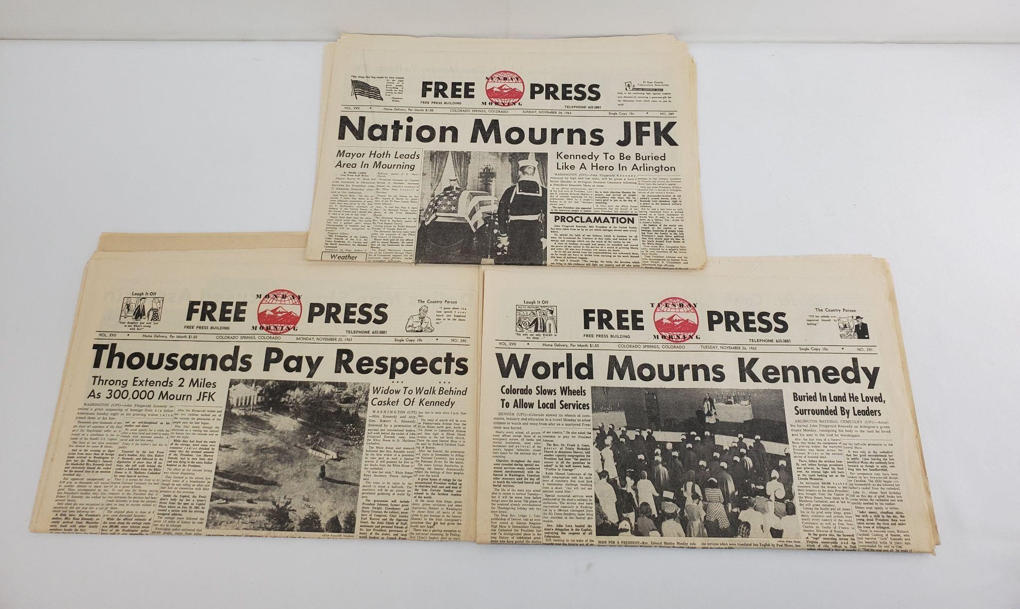 President Kennedy Newspapers