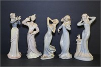Vintage Porcelain Woman Figurines