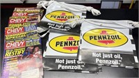 Pennzoil racing oil checkered banner flags 3