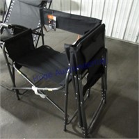 Pair of director's chairs w/ mesh side pockets w/