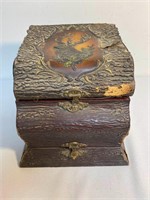 Antique Stag Double Jewelry Box