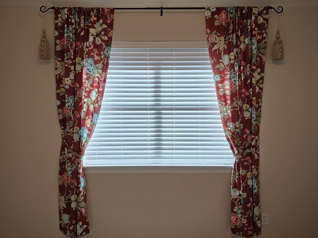 Floral Curtains 84"