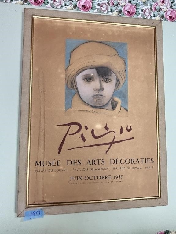 Framed Picasso Advertising Poster 1955