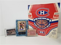 Montreal Canadiens Plaque, & Cards