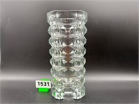 9.5" French Geometric Glass Vase