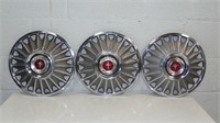 3 Ford Mustang Hubcaps 1967-’68