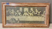 Wood framed-Last supper-28 x 15