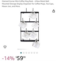 Coffee Mug Rack (Open Box)