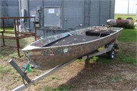 Aluminum 13' Boat & Trailer