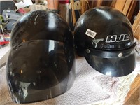 (2) Half Shell Motorcycle Helmets