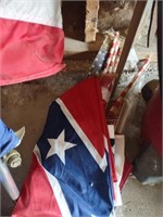 (8) American Flags, Assorted Sizes & Confederate