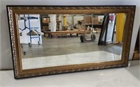 Gold and Black Framed Mirror.