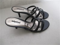 Womens" Unlisted" Black Heel Sandals-8
