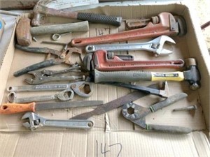 pipe wrenches, hammers & misc. tools