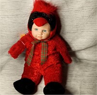 Kuddle kids red Robbin doll