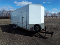 2017 20' enclosed tandem axle cargo trailer.