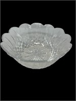 Waterford Crystal glass scalloped bowl