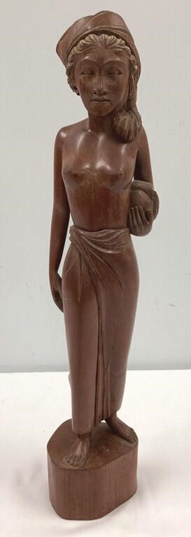 Hand-Carved Wooden Balinese Figure Fatima