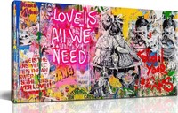 Banksy Wall-Art - Graffiti Canvas 60"" x 30""