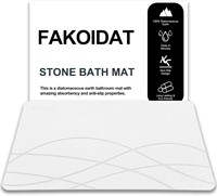 Stone Mat  Quick Dry  Non-Slip  White