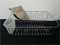 Dish drainer and oven mitt