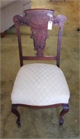Antique French provincial upholstered dining