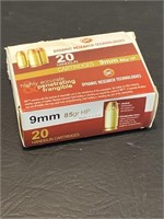 Box DRT 9mm Ammunition 20 Rounds