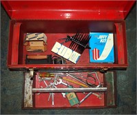 Large 20" Red Metal W Drawer Tool Box Chest