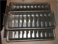 3 Vintage Frigidaire Aluminum Lever Ice Cube Trays