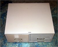 Mid Century Metal 2 Drawer Card File Cabinets