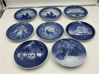 Copenhagen Blue Dated Hans Hansen Decorator Plates