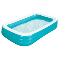 Bluescape Blue Inflatable Rectangular Family Pool