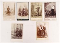 Early Bicycle Cabinet Cards with Pneumatics