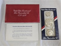 US Bicentennial Silver Uncirculated Coin Set