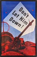Original WWII Don't Let Him Down 1941-1942 Poster