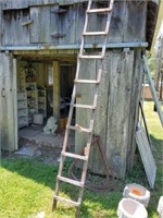 9 RUNG WOODEN LADDER FOR DECORATION