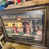 Vintage Framed  Picture - Norma Jean's Roadside